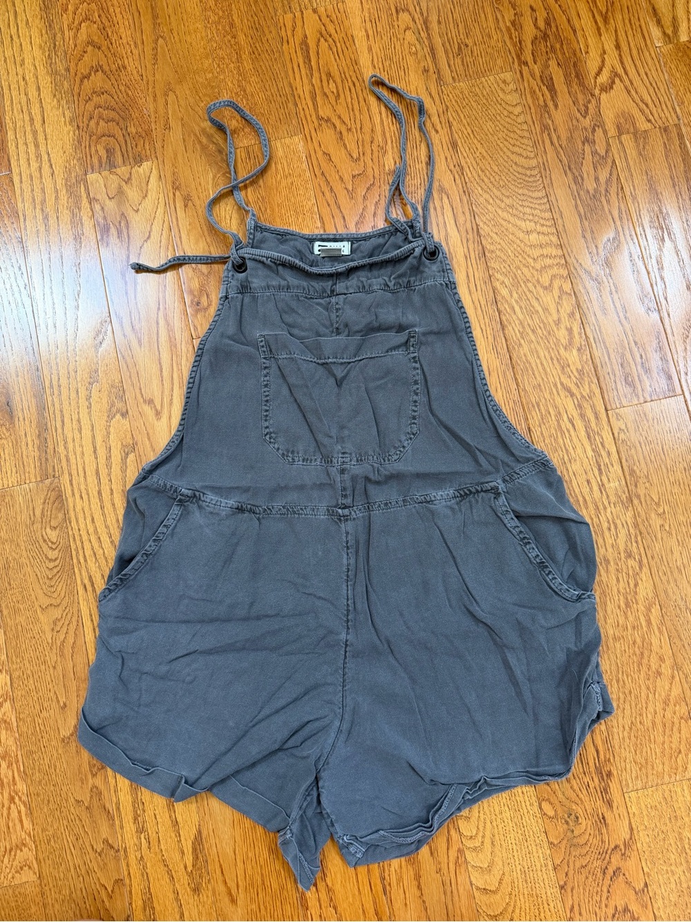 Billabong Charcoal Gray Sleeveless Romper with Front Pocket